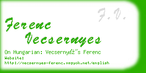 ferenc vecsernyes business card